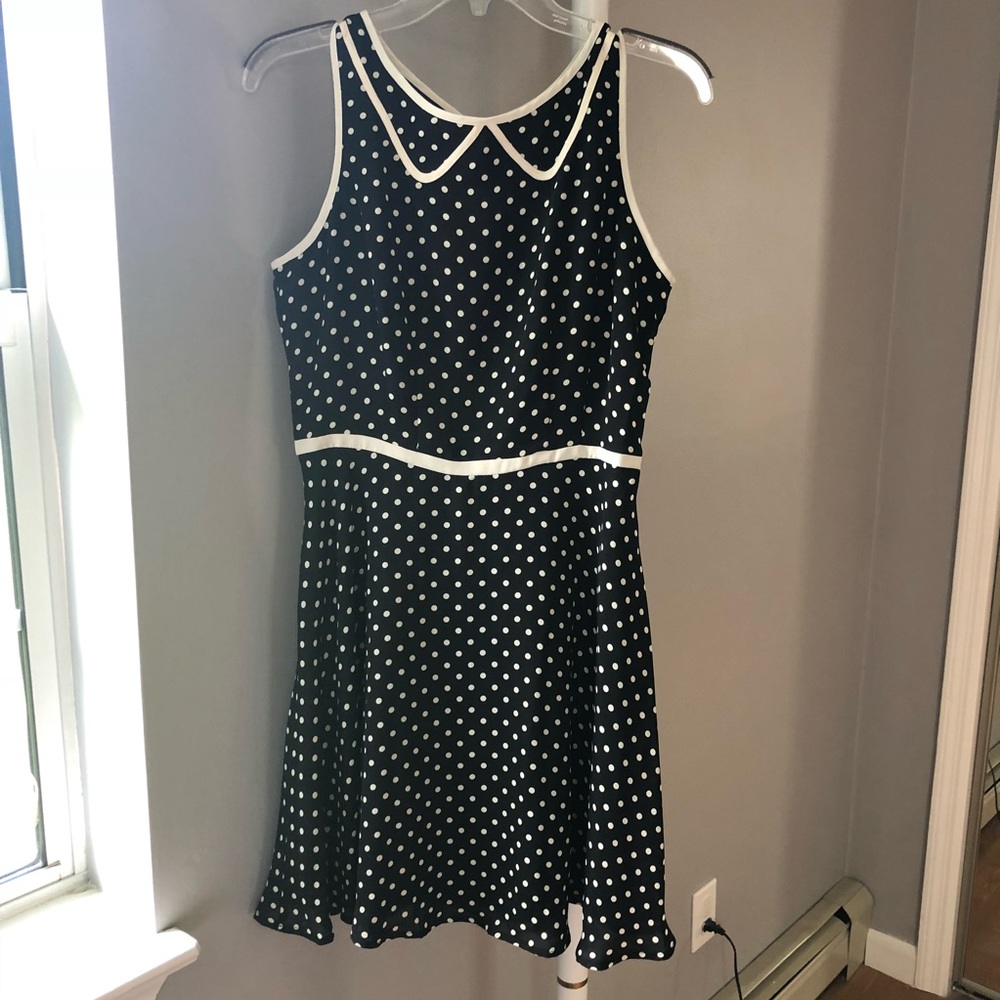 Lauren Conrad polka dot dress with collar!